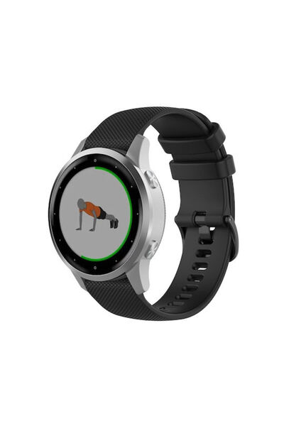 OEM Smartwatch με ιμάντα υφής 18mm Μαύρο
