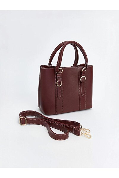LC Waikiki Lcw Accessories Burgundy Leather Look Women's Shoulder Bag