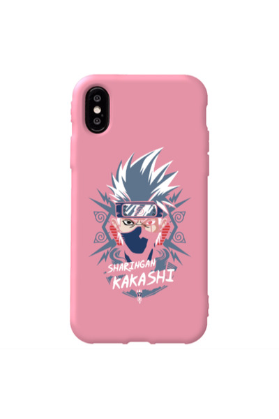 Other Apple iPhone Xs Max Anime Mangoo Pink Colored Silicone TPU Θήκη