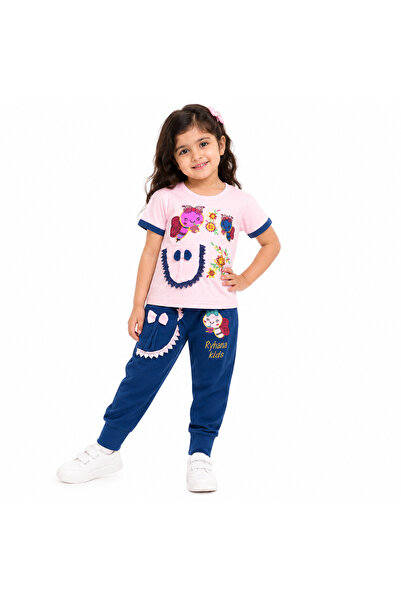 Generic Stylish Two-Piece Set for Girls Made of 100% Cotton