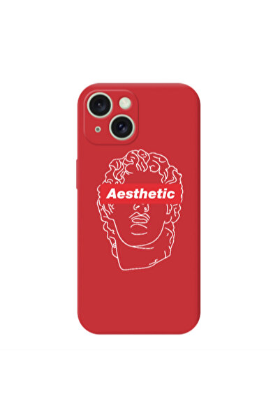 Other Apple iPhone 15 Plus Aesthetic Red Colored Silicone TPU Θήκη