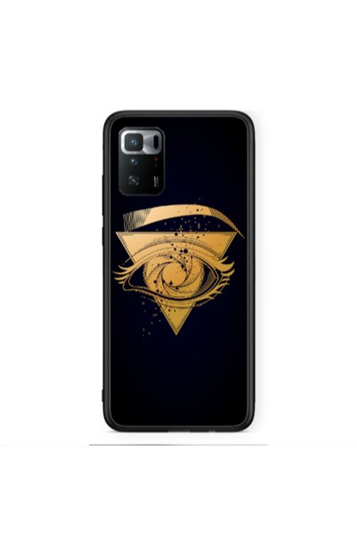 Other Xiaomi Poco X3 GT Triangular gold eye Black Glossy Θήκη