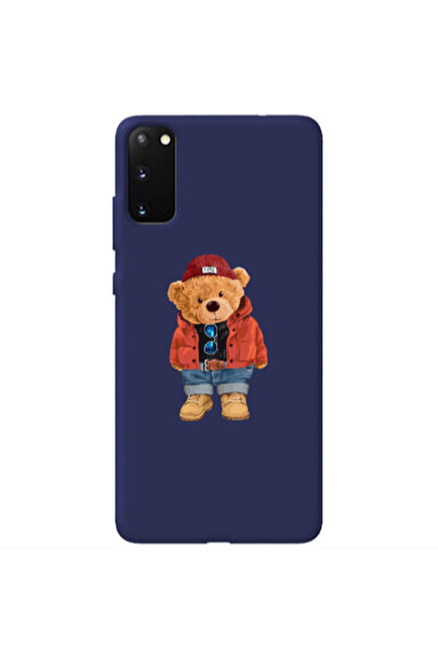 Other Samsung S20 Bear in a hat Dark blue Colored Silicone TPU Θήκη