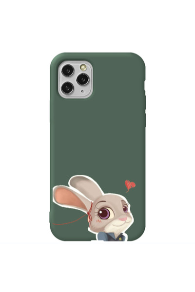 Other Apple iPhone 11 Pro Valentines 16 Dark Green Colored Silicone TPU Θήκη