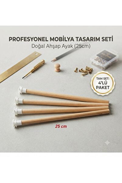 renkmar Natural Wooden Cage Perch 25cm Perch Bird Perch 4 Pieces