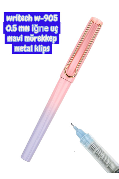 SEYFİKİRTASİYE writech W-905 ROLLER kalem 0,5 MM KALEM MAVİ mürekkep metal kl...