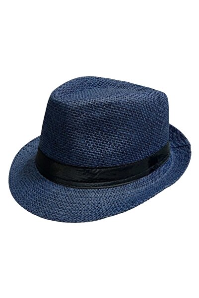 AXE SPORTSWEAR Summer Indigo Color Stripe Detailed Sun Protection Straw Fedor...