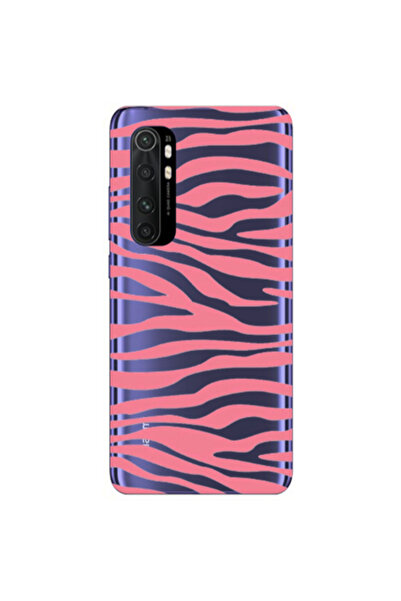 Other Xiaomi Mi Note 10 Lite Pink Zebra Transparent Silicone TPU Θήκη