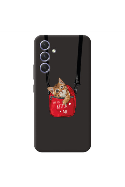 Other Samsung A54 Are you kitten Black Colored Silicone TPU Θήκη
