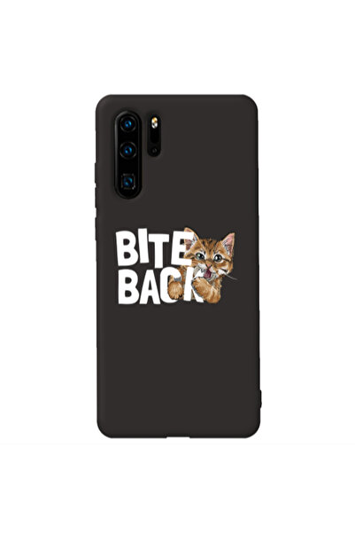 Other Huawei P30 Pro bitte back cat Black Colored Silicone TPU Θήκη