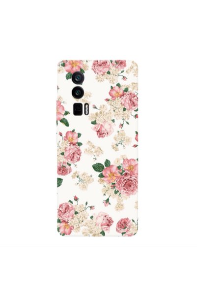 Other Xiaomi Poco F5 Pro Pink Flowers 2 Transparent Silicone TPU Θήκη