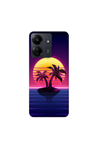 Other Xiaomi Redmi 13C Moon and Palmie Transparent Silicone TPU Θήκη