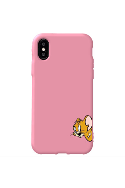 Other Apple iPhone X Jerry 2 Pink Colored Silicone TPU Θήκη