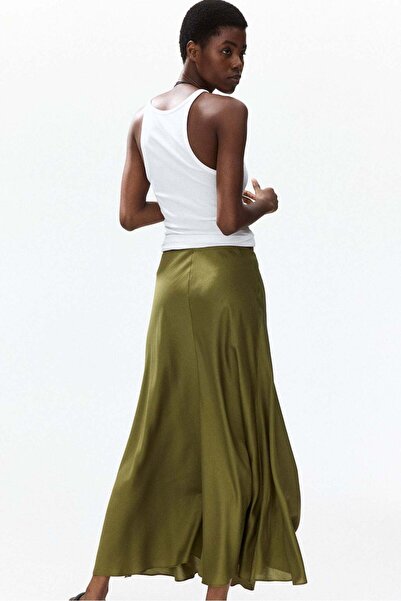 H&M Satin maxi skirt