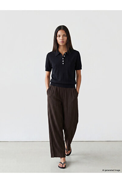 LC Waikiki Vizyon New Season Elastic Waist Wide Leg Women's Trousers