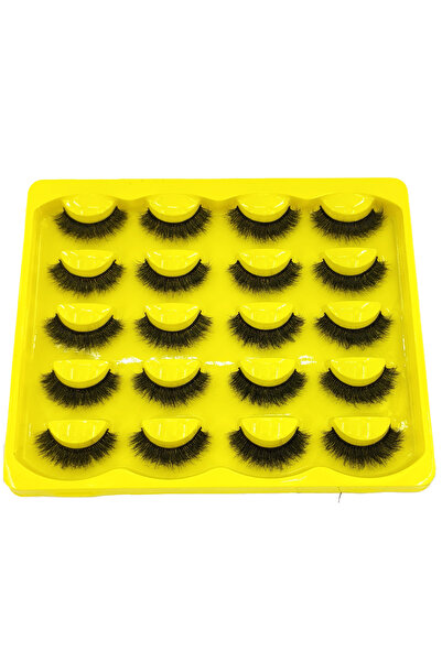 Choice1 YP-03 7D Natural False Lashes Cat Eye Eyelashes Fluffy Soft Cross 10 ...