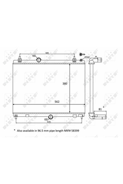 NRF Radiator Racire Motor CITROËN C5 3 PEUGEOT 407/508 1/508 2/508 SW 1