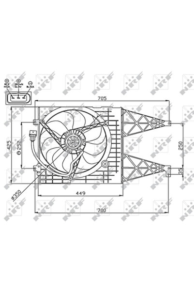 NRF Ventilator Radiator AUDI A3/TT SEAT AROSA/CORDOBA/IBIZA 3/LEON/TOLEDO 2 S...