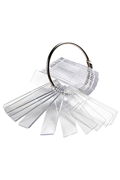 Choice 1 set Rectangle Fake Nail Art Display Swatch UV Gel Nail Tips Color Ca...