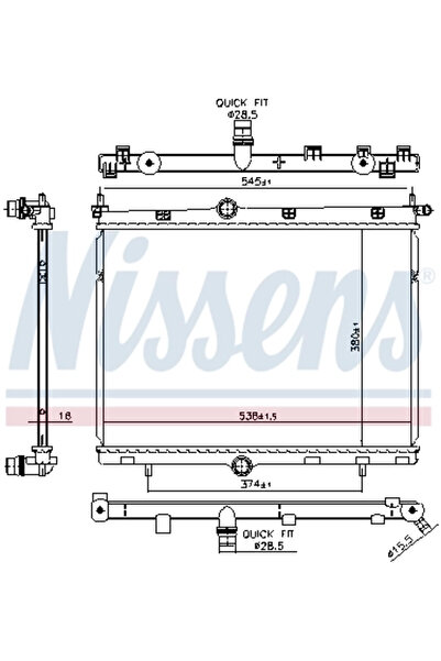 Nissens Radiator Racire Motor CITROËN C3 4 JEEP AVENGER OPEL CORSA F/MOKKA PE...