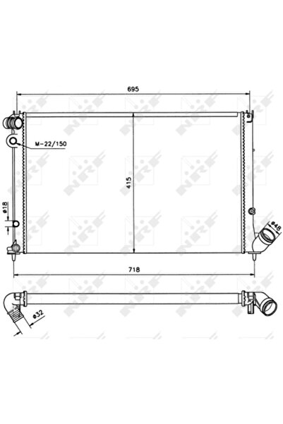 NRF Radiator Racire Motor PEUGEOT 406