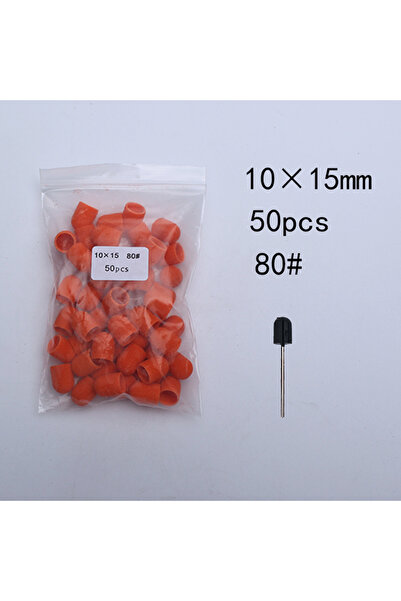 Choice44 10x15 80-Orange 50Pcs Nail Sanding Caps with Pedicure Block – Electr...