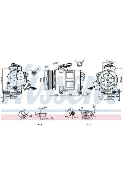 Nissens Compresor Aer Conditionat Clima FORD GALAXY 3/MONDEO 5/S-MAX