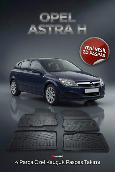Arabaks Opel Astra H 2004-2013 4 Parça YENİ NESİL 2D Kauçuk Paspas Takımı - Ö...