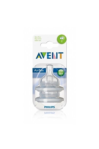 Philips Avent Avent | Θηλή Σιλικόνης με 2 Οπές για Αργή Ροή 1+ Μηνών | 2 Τεμάχια