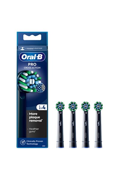 Oral-B Ανταλλακτικές Κεφαλές Pro CrossAction για Ηλεκτρική Οδοντόβουρτσα, Μαύ...