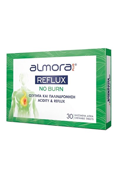 Almora Plus Reflux χωρίς ερεθισμό, Μασώμενα Δισκία, 30 Δισκία