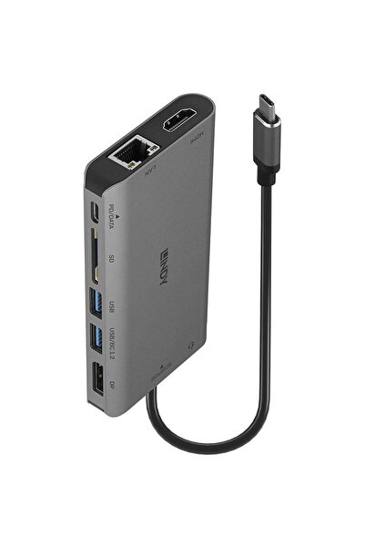 LİNDY Mini stație de andocare USB-C 4K HDMI/DP, PD 100W, Gigabit Ethernet, SD...