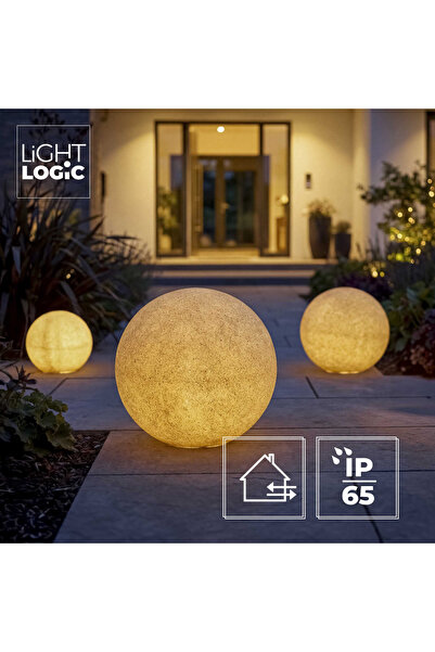 LightLogic Lampă decorativă de grădină LL BELO 20 T, tip sferă, E27, IP65, te...