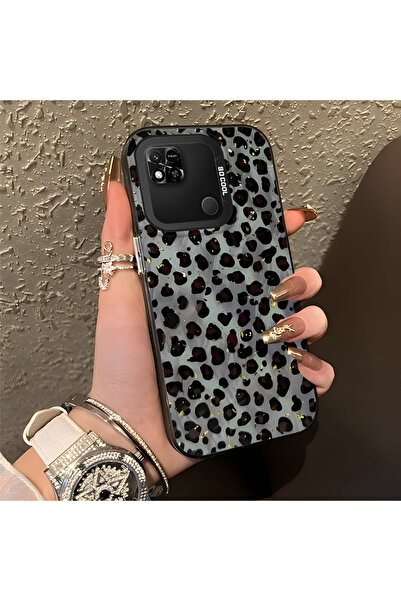 SLIMFELT Redmi 9C/10A Uyumlu Yüksek Kaliteli leopar sert kılıf, darbe korumal...