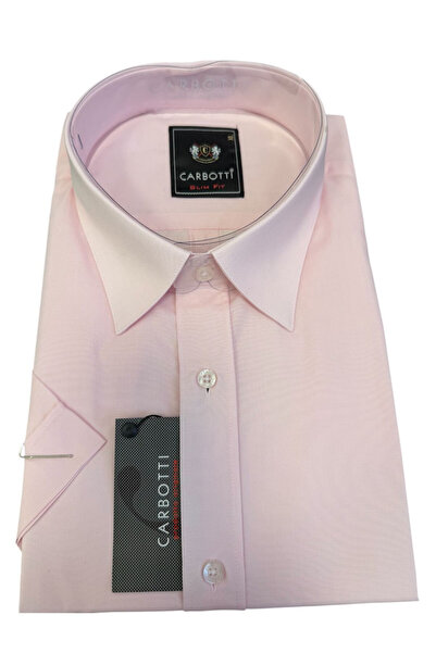 OEM Camasa barbati roz, cu maneca scurta, slim fit, bumbac-poliester, marime ...