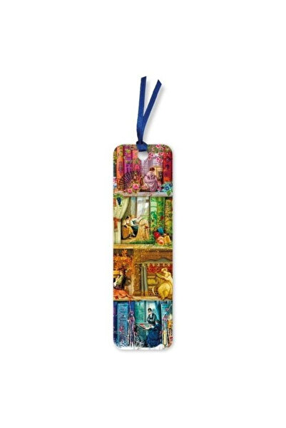 Flame Tree Semn de carte Aimee Stewart, aurit, din hartie cu panglica, Multic...