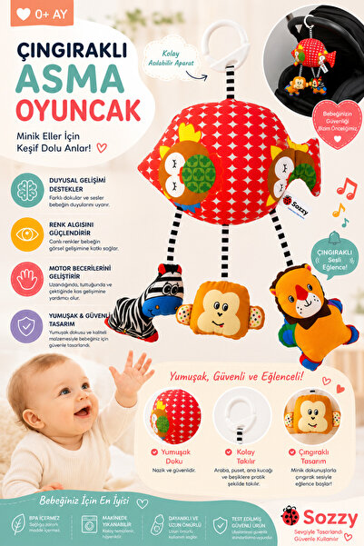 Sozzy Bulutlu Puset Oyuncağı Çıngıraklı