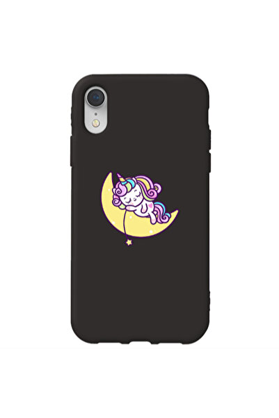 Other Apple iPhone Xr Sleeping horse Black Colored Silicone TPU Θήκη