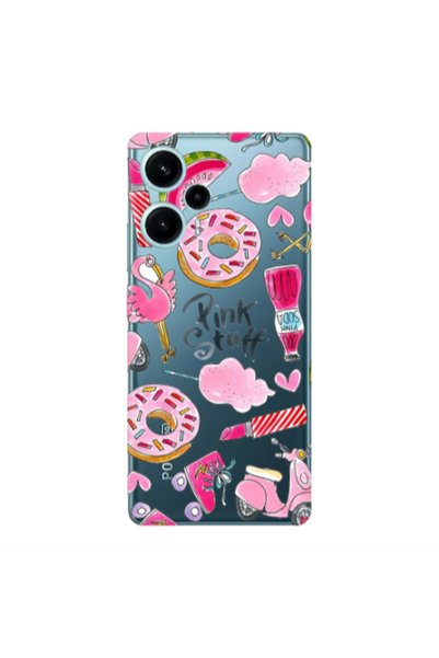 Other Xiaomi Poco F5 pink stuff Transparent Silicone TPU Θήκη