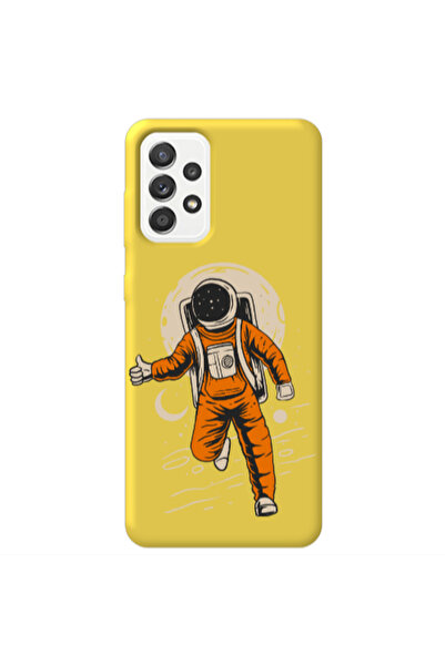Other Samsung A13 4G Hitchhike Yellow Colored Silicone TPU Θήκη