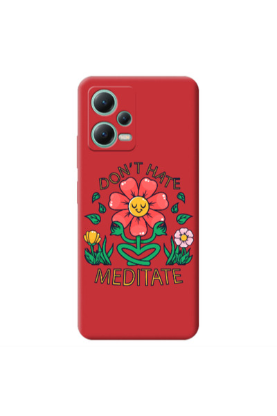 Other Xiaomi Redmi Note 12 Pro 5G Meditate Red Colored Silicone TPU Θήκη