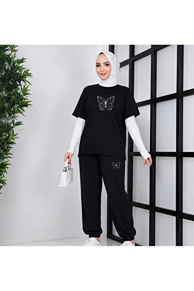 EFFRENATU Basic Oversize T-Shirt and Pants Set – Comfortable Fit, Casual Spor...