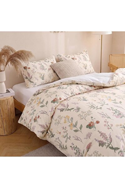 Generic Herside Vintage Floral Duvet Cover Set Double 3 Pieces Soft Microfibr...