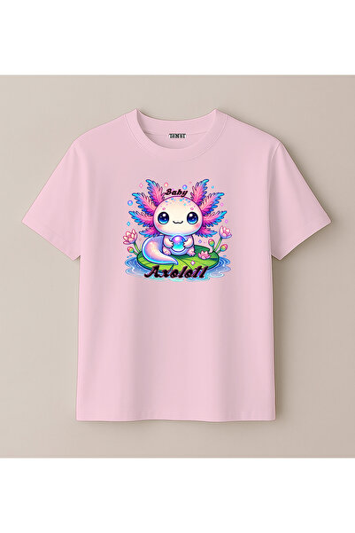 BLITZIST Axolotl Cute Sea Creature Design Printed Kids T-Shirt (4-13 Years)