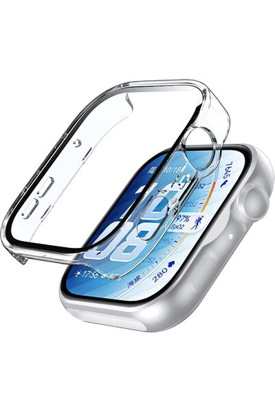 SilverCars Huawei Watch Fit 5 Compatible Full Protection Case with Tempered G...