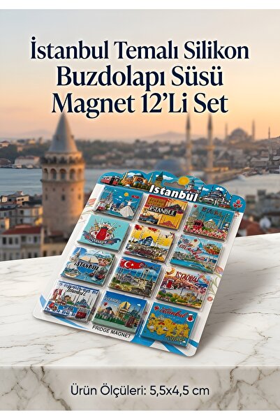 Wolawood İstanbul Temalı 12'li Toptan Magnet Buzdolabı Süsü Hediyelik Hatıra ...