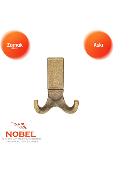 Nobel Best Lüks Askı, Metal, Vestiyer Askı, 121 gr, Dolap Askılık, Duvar Askı...