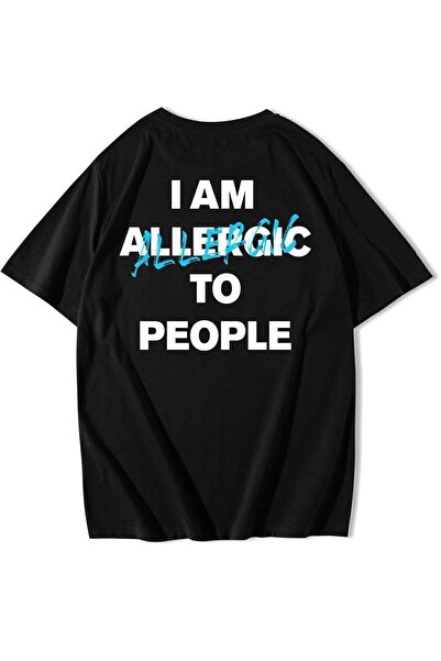 ZOKAWEAR تي شيرت للجنسين مقاس كبير I Am Allergic To People