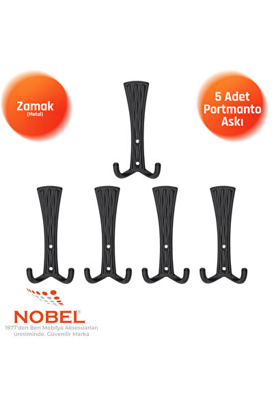 Nobel Emet Portmanto Askısı, Metal Vestiyer Askısı, Matsiyah, Duvar ve Dolap ...
