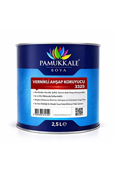 Pamukkale Ahşap Koruyucu Vernikli 2.5 Lt Bambu